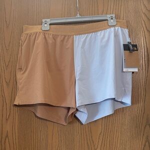 The North Face Two-Tone Tan and White Shorts